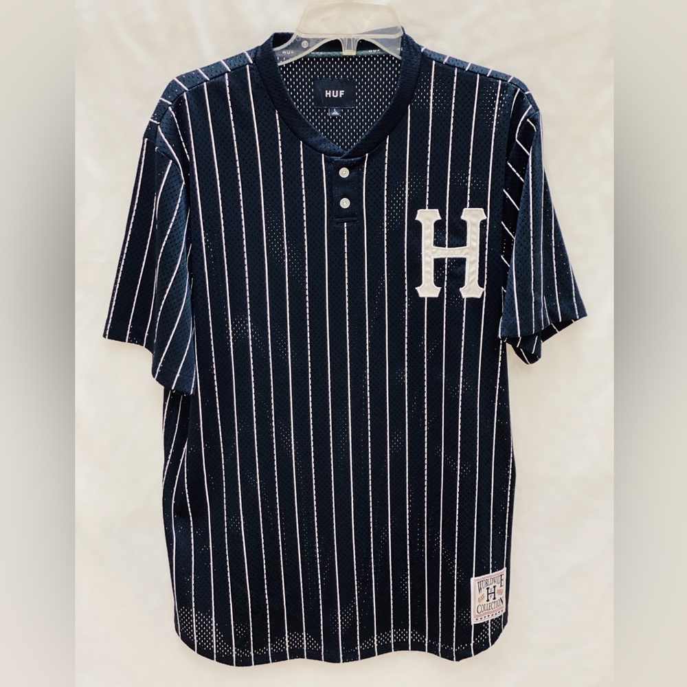 HUF Black and White Pinstripe Jersey
